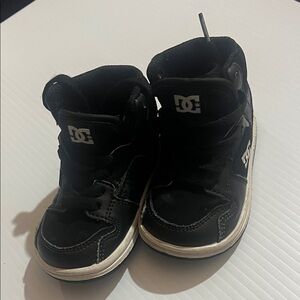 DC Kids Black High-Top Sneakers with White Logo